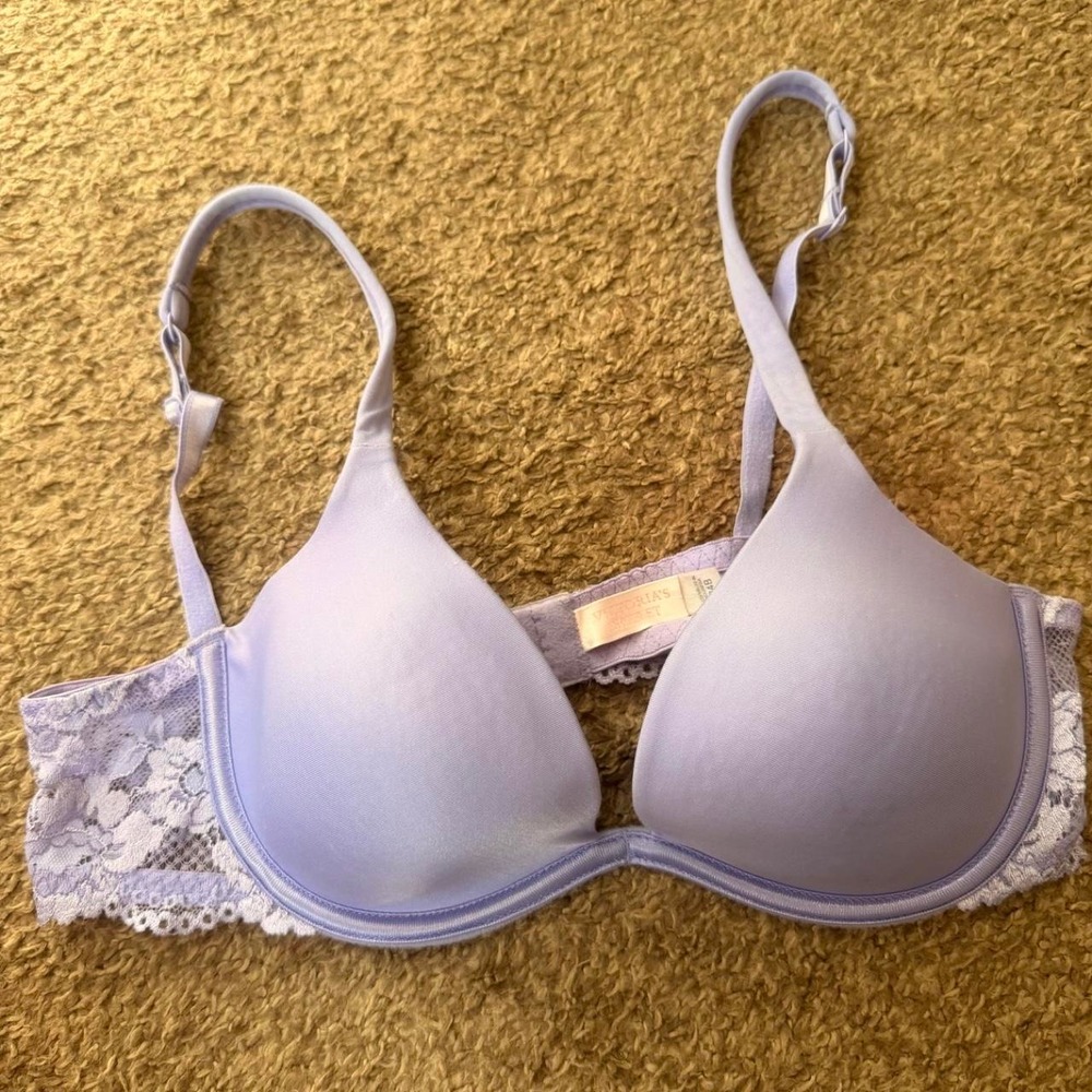 Victorias Secret Body by Victoria Lace Wing Push Up Bra Lavender Purple 34B